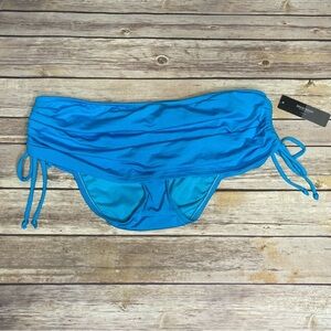 Bisou Bisou by Michele Bohbot Turquoise Blue Swim Bikini Bottom Medium